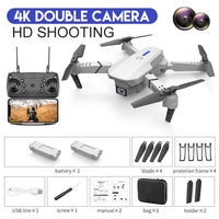 KBDFA E88 Pro 2022 New WIFI FPV Drone With Wide Angle HD 4K Camera Height Hold RC Foldable Quadcopter Drones Jack's Clearance