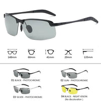 Photochromic Sunglasses Men Polarized Driving Chameleon Glasses Male Change Color Sun Glasses Day Night Vision Driver's Eyewear Jack's Clearance