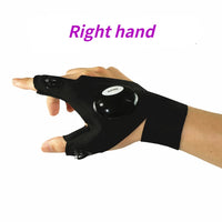 Fingerless Glove LED Flashlight Waterproof Torch Outdoor Tool Fishing Camping Hiking Survival Rescue Multi Light Tool Jack's Clearance