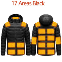 17 Areas Heated Jacket USB Winter Outdoor Electric Heating Jackets Warm Sports Thermal Coat Clothing Heatable Cotton jacket
Men Women Jack's Clearance