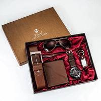 Men's business gift box set Wallet belt watch pen glasses combination set Jack's Clearance