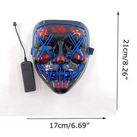 Halloween Neon Led Purge Mask Masque Masquerade Party Masks Light Luminous In The Dark Funny Masks Cosplay Costume Supplies Jack's Clearance