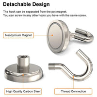 10Pcs Strong Magnetic Hooks Practical load bearing Hook Multi-Purpose storage For Home Kitchen Bar Storage Key Coat Cup Hanging Jack's Clearance