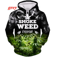 Tobacco Weeds 3D Hoodie Men/Women Printing Sweatshirts Green Leaves Funny Shirt Skull Smoking Printed Harajuku Pullover Jack's Clearance