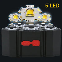 USB Rechargeable Built-in Battery 5 Led Strong Headlight Super Bright Head-Mounted Flashlight Outdoor Night Fishing Jack's Clearance