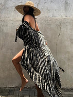 Beach Cover Ups for Swimwear | Women Black Tie Dye Kimono Jack's Clearance