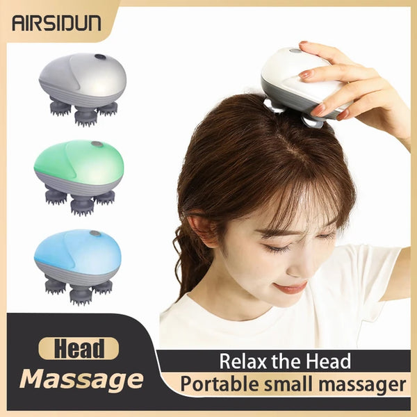 Small Head Massager Portable Relaxation Head Massage Whole Body Two-color Massager Neck Massage Jack's Clearance