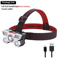 Super Bright USB Rechargeable LED Headlamp Jack's Clearance