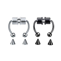 Stainless Steel Magnet Nose Ring Horseshoe Ring Nose Clip Non-pierced Nose Hoop Magnetic Nose Nail piercing nariz piercing Jack's Clearance