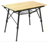 MLIA Outdoor Camping Telescopic Folding Table Wood Grain Aluminum Alloy Jack's Clearance