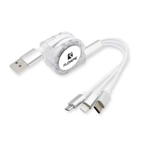 FLOVEME 3 in 1 USB Cable For Lightning Type C Micro USB Fast Charging Cable For iPhone 14 Charger Android Phones Quick Charge Jack's Clearance