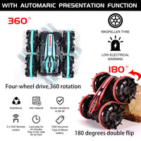 Amphibious RC Car Remote Control Stunt Car Double-sided Flip Driving Drift RC Cars Jack's Clearance