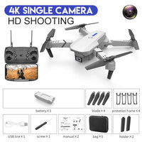 KBDFA E88 Pro 2022 New WIFI FPV Drone With Wide Angle HD 4K Camera Height Hold RC Foldable Quadcopter Drones Jack's Clearance