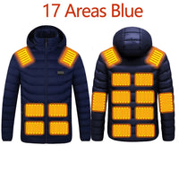 17 Areas Heated Jacket USB Winter Outdoor Electric Heating Jackets Warm Sports Thermal Coat Clothing Heatable Cotton jacket
Men Women Jack's Clearance