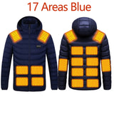 17 Areas Heated Jacket USB Winter Outdoor Electric Heating Jackets Warm Sports Thermal Coat Clothing Heatable Cotton jacket
Men Women Jack's Clearance