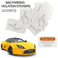 Gift Simplicity Middle Finger Card Illegal Parking Reminder Card Bad Parking Violation Stickers Warning Sign Card Jack's Clearance