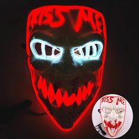 Halloween Neon Led Purge Mask Masque Masquerade Party Masks Light Luminous In The Dark Funny Masks Cosplay Costume Supplies Jack's Clearance