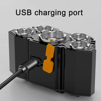 USB Rechargeable Headlamp Portable 5LED Headlight Built in Battery Torch Portable Working Light Fishing Camping Head Light Jack's Clearance