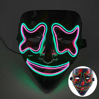 Halloween Neon Led Purge Mask Masque Masquerade Party Masks Light Luminous In The Dark Funny Masks Cosplay Costume Supplies Jack's Clearance