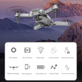 KBDFA E88 Pro 2022 New WIFI FPV Drone With Wide Angle HD 4K Camera Height Hold RC Foldable Quadcopter Drones Jack's Clearance
