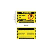 Funny Bad Parking Cards - Call Out Idiot Parkers! Jack's Clearance