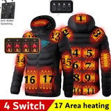 17 Areas Heated Jacket USB Winter Outdoor Electric Heating Jackets Warm Sports Thermal Coat Clothing Heatable Cotton jacket
Men Women Jack's Clearance