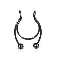 Stainless Steel Magnet Nose Ring Horseshoe Ring Nose Clip Non-pierced Nose Hoop Magnetic Nose Nail piercing nariz piercing Jack's Clearance
