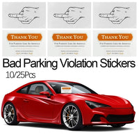 Gift Simplicity Middle Finger Card Illegal Parking Reminder Card Bad Parking Violation Stickers Warning Sign Card Jack's Clearance