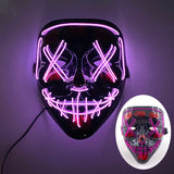 Halloween Neon Led Purge Mask Masque Masquerade Party Masks Light Luminous In The Dark Funny Masks Cosplay Costume Supplies Jack's Clearance
