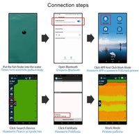 Wireless Sonar for Fishing 48m/160ft Water Depth Echo Sounder Fish Finder Jack's Clearance