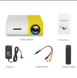 Pro LED Mini Projector 1080P HDMI USB Jack's Clearance