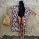 Beach Cover Ups for Swimwear | Women Black Tie Dye Kimono Jack's Clearance