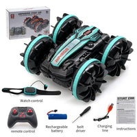 Amphibious RC Car Remote Control Stunt Car Double-sided Flip Driving Drift RC Cars Jack's Clearance