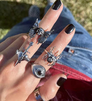Retro Vintage Ring Set Gothic Style Jack's Clearance