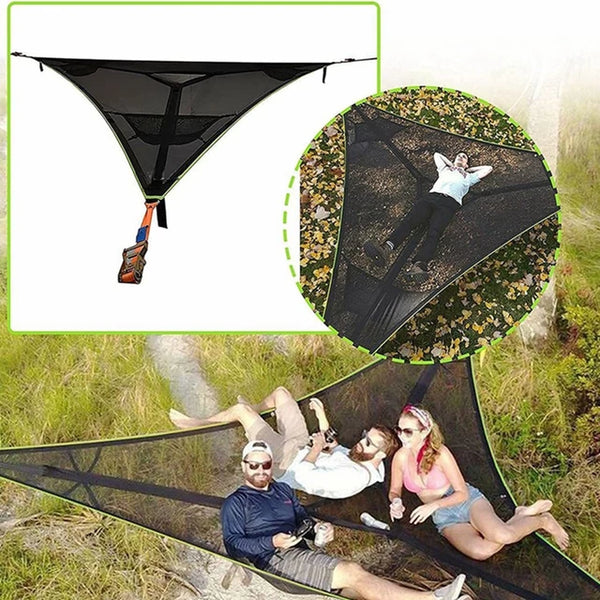 VILEAD Portable Triangle Hammock Camping Outdoors Multi Person Jack s Clearance