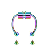 Stainless Steel Magnet Nose Ring Horseshoe Ring Nose Clip Non-pierced Nose Hoop Magnetic Nose Nail piercing nariz piercing Jack's Clearance