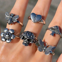 Retro Vintage Ring Set Gothic Style Jack's Clearance