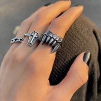 Retro Vintage Ring Set Gothic Style Jack's Clearance