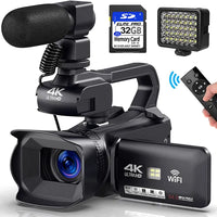 KOMERY YouTube Camcorder 4K Ultra HD camera Camcorders 64MP Streaming Camera 4.0"Touch Screen Digital Video Camera Jack's Clearance