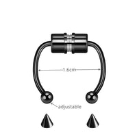 Stainless Steel Magnet Nose Ring Horseshoe Ring Nose Clip Non-pierced Nose Hoop Magnetic Nose Nail piercing nariz piercing Jack's Clearance