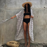 Beach Cover Ups for Swimwear | Women Black Tie Dye Kimono Jack's Clearance