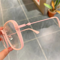 Blue Light Glasses Man and Women Pink Wine Black Square Frame Eyeglasses Fashion Vision Spectacles Jack's Clearance