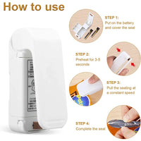 Mini Heat Bag Sealing Machine Package Sealer Bags Thermal Plastic Food Bag Closure Portable Sealer Packing Kitchen Accessories Jack's Clearance