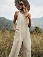 Wide Leg Backless Jumpsuit Trendsi