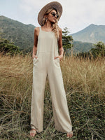 Wide Leg Backless Jumpsuit Trendsi