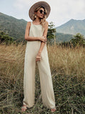 Wide Leg Backless Jumpsuit Trendsi