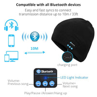Bluetooth Headphone Winter Hat Warm Beanie Music Cap With Gloves Jack's Clearance