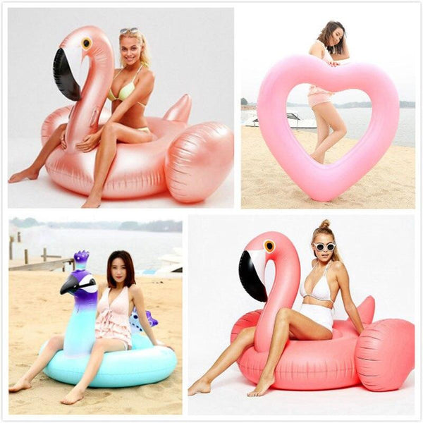 Giant Swan Watermelon Floats Pineapple Flamingo Swimming Ring Unicorn Inflatable Pool Float For Child&Adult Water Toys Jack's Clearance