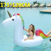 Giant Swan Watermelon Floats Pineapple Flamingo Swimming Ring Unicorn Inflatable Pool Float For Child&Adult Water Toys Jack's Clearance