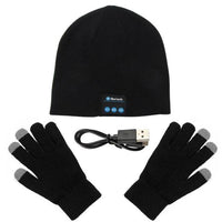 Bluetooth Headphone Winter Hat Warm Beanie Music Cap With Gloves Jack's Clearance
